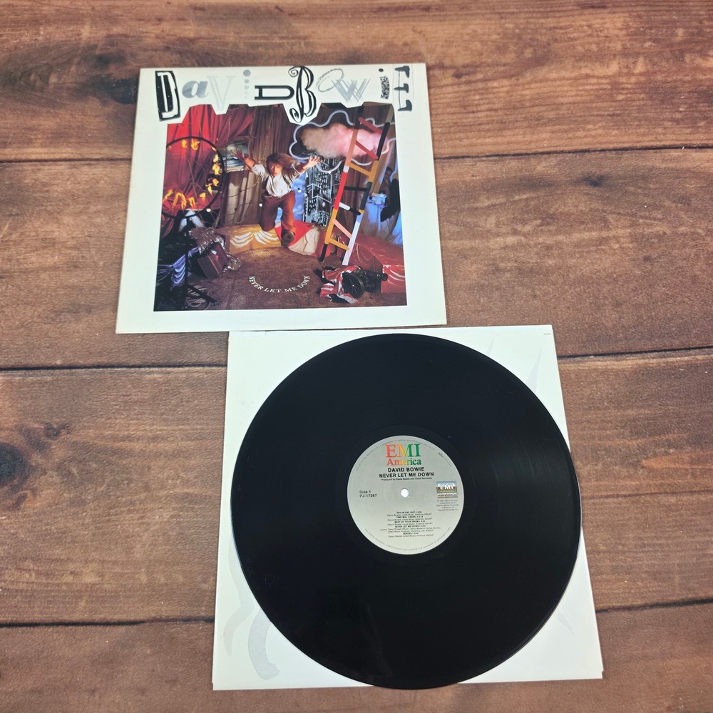 David Bowie Vinyl LP Never Let Me Down 12" Black  1987 EMI Rock PJ-17267 EX